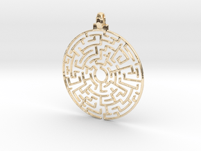 Maze Pendant in 14k Gold Plated Brass