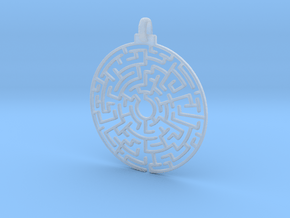 Maze Pendant in Tan Fine Detail Plastic