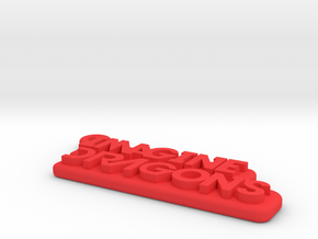 Imagine Dragons Keychain in Red Processed Versatile Plastic: Medium