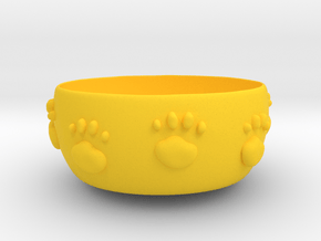 Cat food bowl A in Yellow Processed Versatile Plastic: Medium