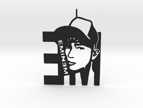 Eminem Pendant - 3D Jewelery - Eminem Fan Pendant in Black Natural Versatile Plastic