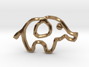 Republican's Elephant Symbol in Natural Brass