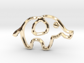 Republican's Elephant Symbol in 14k Gold Plated Brass