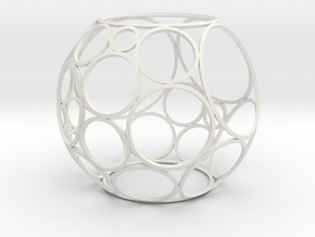 Bowers Circle Packing Ornament - 30 Circles in White Natural Versatile Plastic: Medium