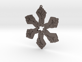 Resist snowflake (2.6 in.) in Polished Bronzed Silver Steel