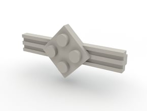 Brick Tie Clip-4 Stud in White Processed Versatile Plastic