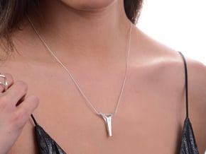 YOUNIVERSAL "SHARP" BOND, Pendant. Sharp Chic in Polished Silver