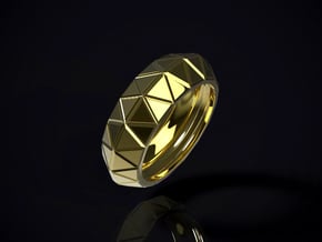Tri Loop Ring in Polished Brass: 10.25 / 62.125