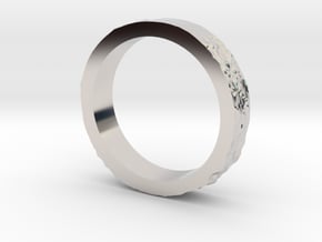 Lunar Landing Site Female (Thin) Moon Ring in Platinum: 3 / 44