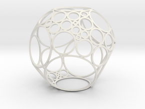 Bowers Circle Packing Ornament - 40 Circles in White Natural Versatile Plastic: Medium
