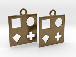 square earrings in Natural Bronze