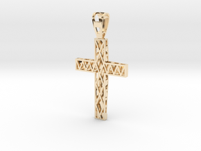 Christian cross in 14K Yellow Gold