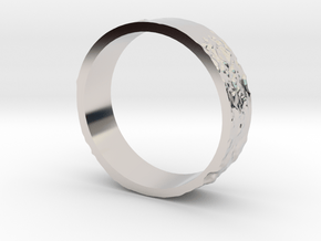 Lunar Landing Site Male (Thick) Moon Ring - Silver in Platinum: 11.5 / 65.25