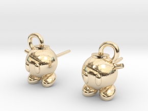 Bobomb Stud Earrings in 14k Gold Plated Brass