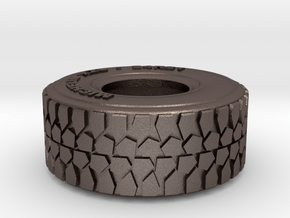 1:35 scale military truck tire in Polished Bronzed Silver Steel