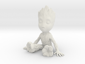 1/12 Baby Groot Cell Phone Base/Stand in White Natural Versatile Plastic