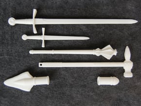 Knights Set - 1:4 in White Natural Versatile Plastic