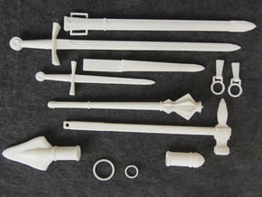 Knights Set Deluxe 1:3 in White Natural Versatile Plastic