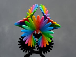 Enneper Rainbow Flower in Full Color Sandstone: Medium