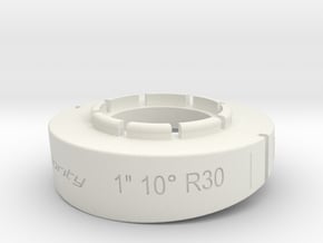 pie cut 1inch 10deg R30 in White Natural Versatile Plastic