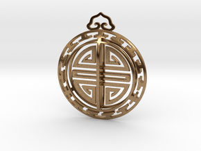 Chinese Lucky Charm in Natural Brass