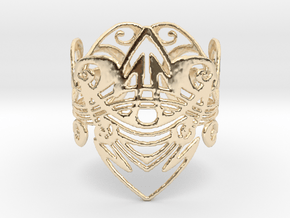 Art Nouveau Bracelet in 14k Gold Plated Brass