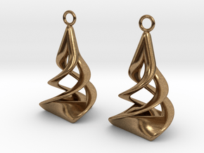Twist earrings in Natural Brass