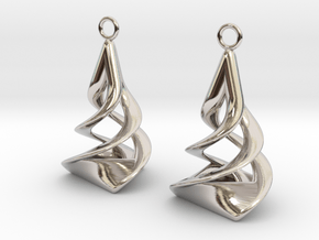 Twist earrings in Platinum