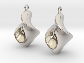 Chips earrings in Rhodium Plated Brass
