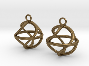 Twist ball earrings in Natural Bronze