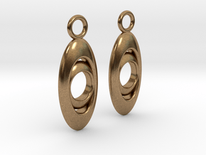 Drop earrings in Natural Brass