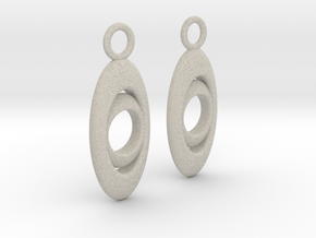 Drop earrings in Natural Sandstone