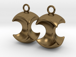 Apple earrings in Natural Bronze