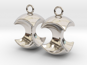 Apple earrings in Rhodium Plated Brass