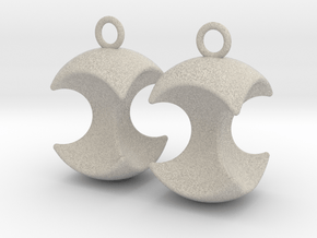 Apple earrings in Natural Sandstone