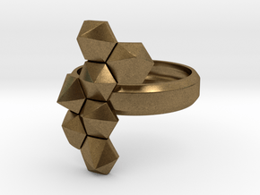 Hex Cluster Ring in Natural Bronze