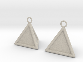 Pyramid triangle earrings type 16 in Natural Sandstone