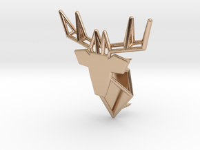 Deer Pin in 14k Rose Gold Plated Brass
