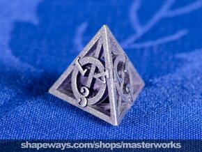 Deathly Hallows d4 in Polished Bronzed Silver Steel