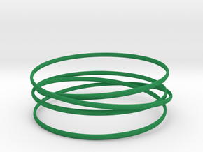 Multispire floating bracelet in Green Processed Versatile Plastic: Small