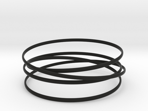 Multispire floating bracelet in Black Premium Versatile Plastic: Small