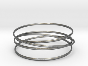 Multispire floating bracelet in Polished Silver (Interlocking Parts): Small