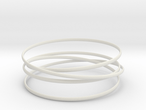 Multispire floating bracelet in White Natural Versatile Plastic: Medium