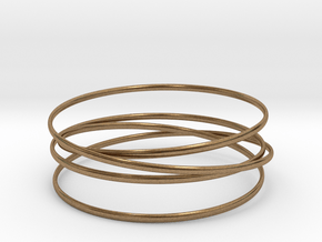 Multispire floating bracelet in Natural Brass (Interlocking Parts): Medium