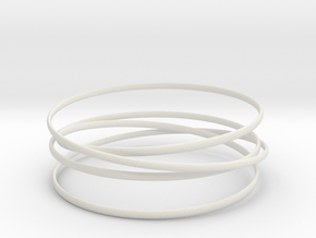 Multispire floating bracelet in White Natural Versatile Plastic: Large