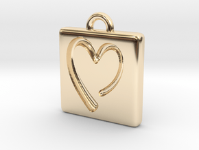 heartPendant in 14k Gold Plated Brass
