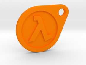 Half-Life Lambda Keychain 2.0 in Orange Processed Versatile Plastic