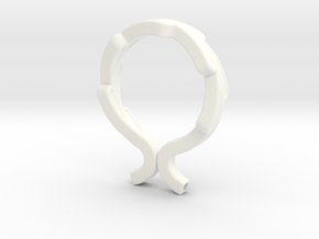 Tesla Valve Bracelet in White Processed Versatile Plastic