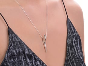 SHARP SPACER Pendant. Smooth Shaped for Perfect Co in Polished Silver