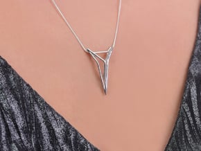 YOUNIVERSAL STRUTCURA, Pendant. Structured Eleganc in Polished Silver